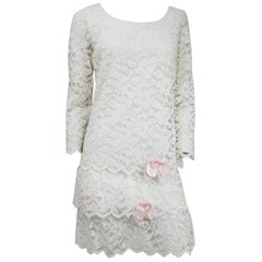 1960s Lace Drop Waist Dress