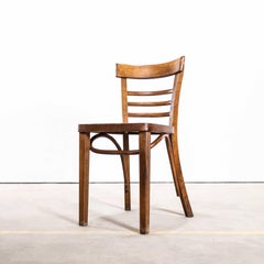 1960's Ladderback Mid Oak Bentwood Dining Chairs