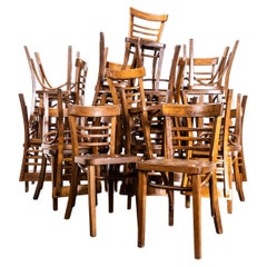 1960
s Ladderback Mid Oak Bentwood Dining Chairs