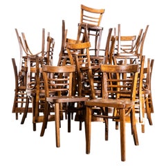 1960's Ladderback Mid Oak Bentwood Dining Chairs