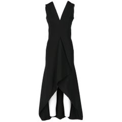 1960s Lady Florence Silk Black Long Dress