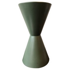 Vintage 1960s Lagardo Tackett Green Hourglass Planter for Architectural Pottery