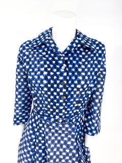 1960s L'Aiglon Printed Shirtwaist Dress