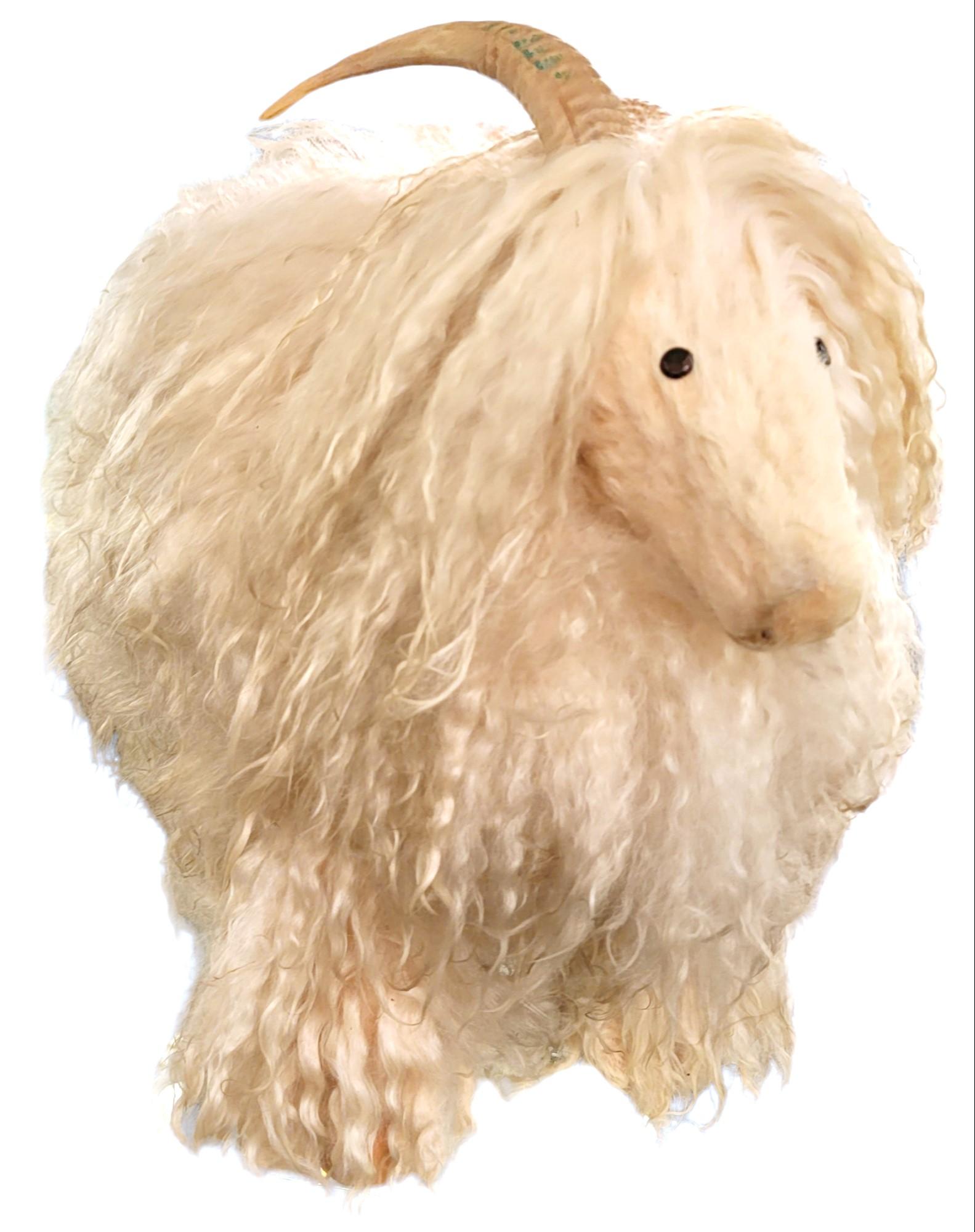 Arts and Crafts 1960s Lalanne Style French Long Hair Sheep Sculpture