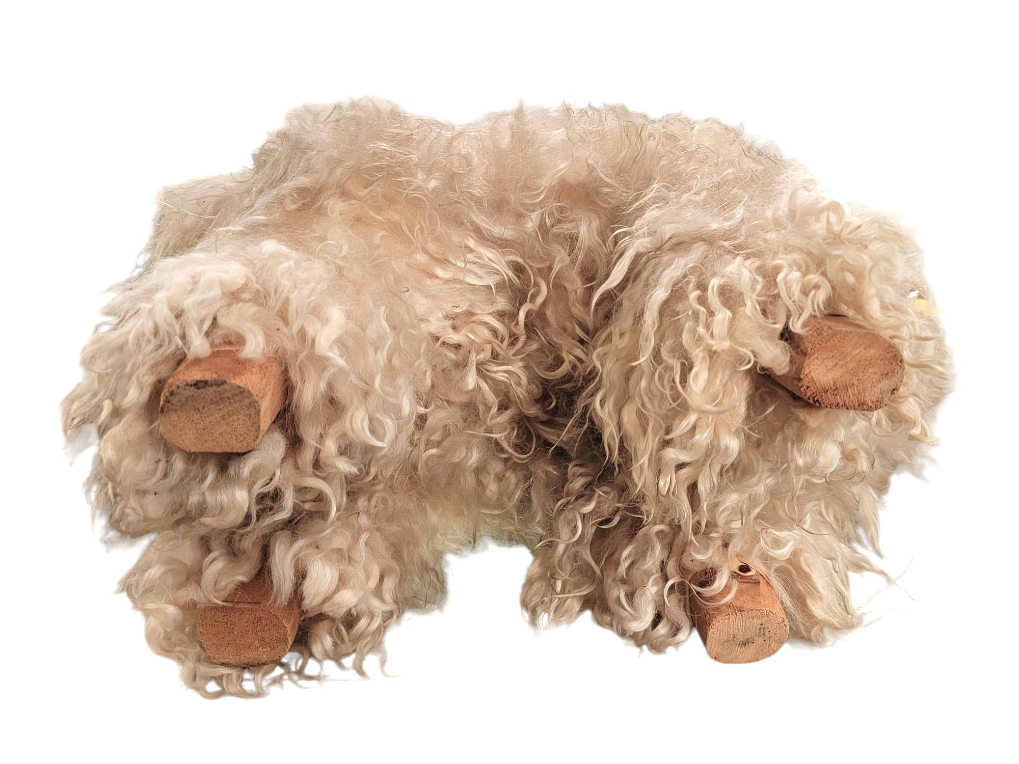 1960s Lalanne Style French Long Hair Sheep Sculpture In Good Condition In Pasadena, CA