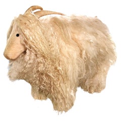 1960s Lalanne Style French Long Hair Sheep Sculpture