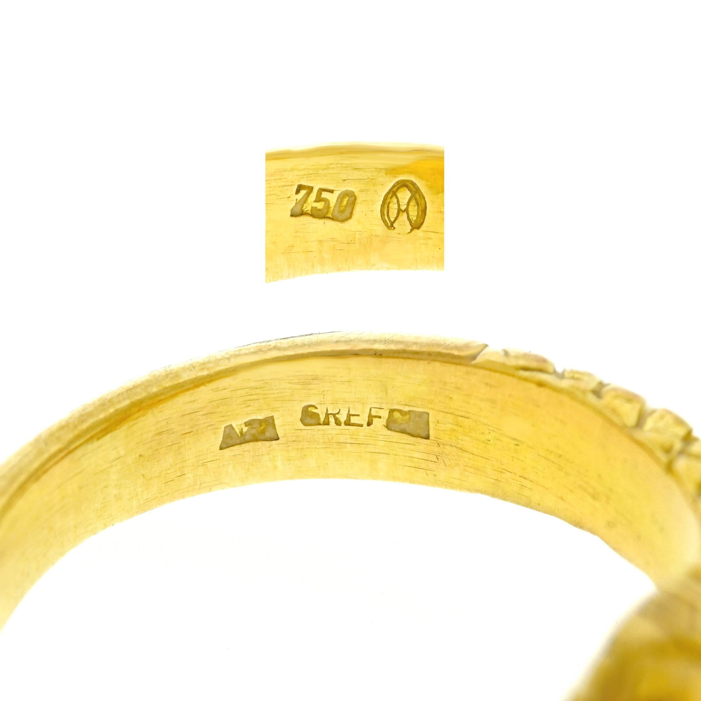 Women's or Men's 1960s Lalaounis Gold Snake Ring