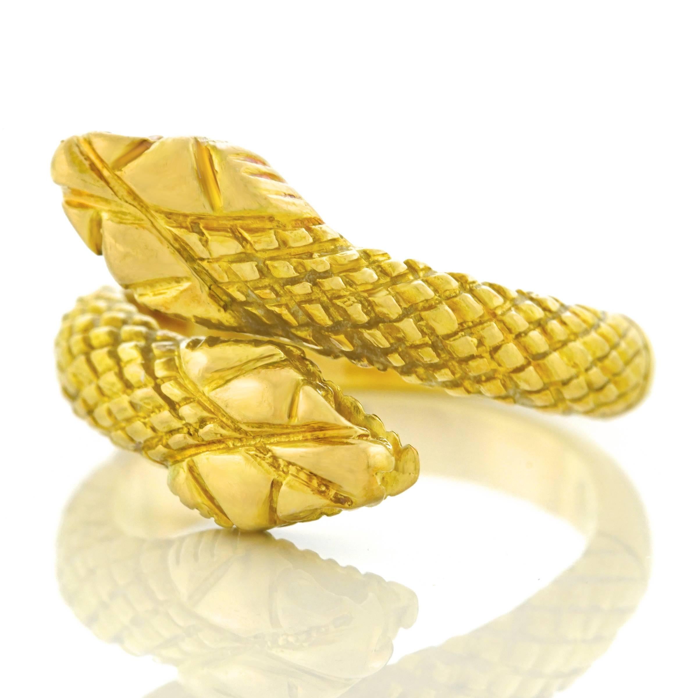 1960s Lalaounis Gold Snake Ring 2