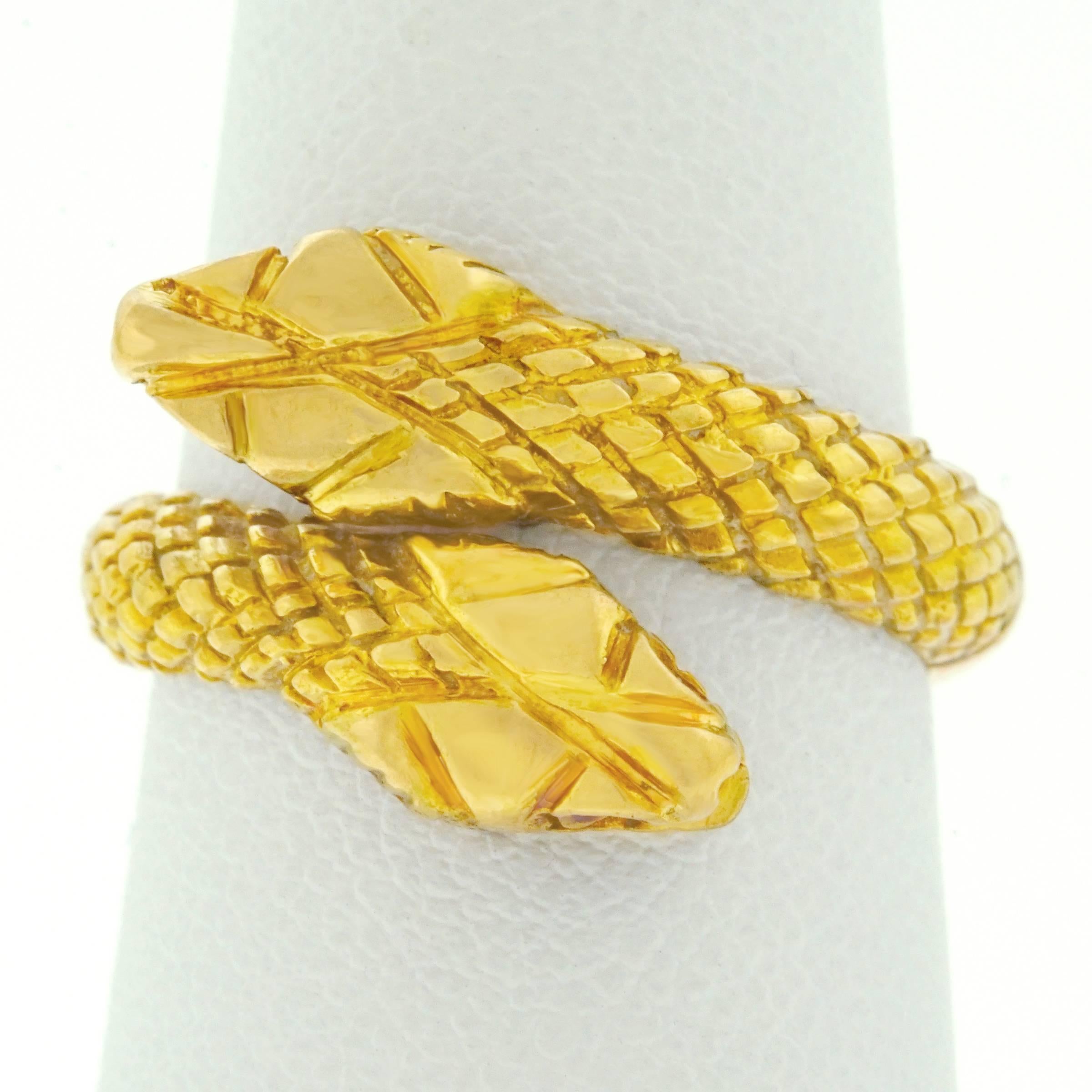 1960s Lalaounis Gold Snake Ring 3