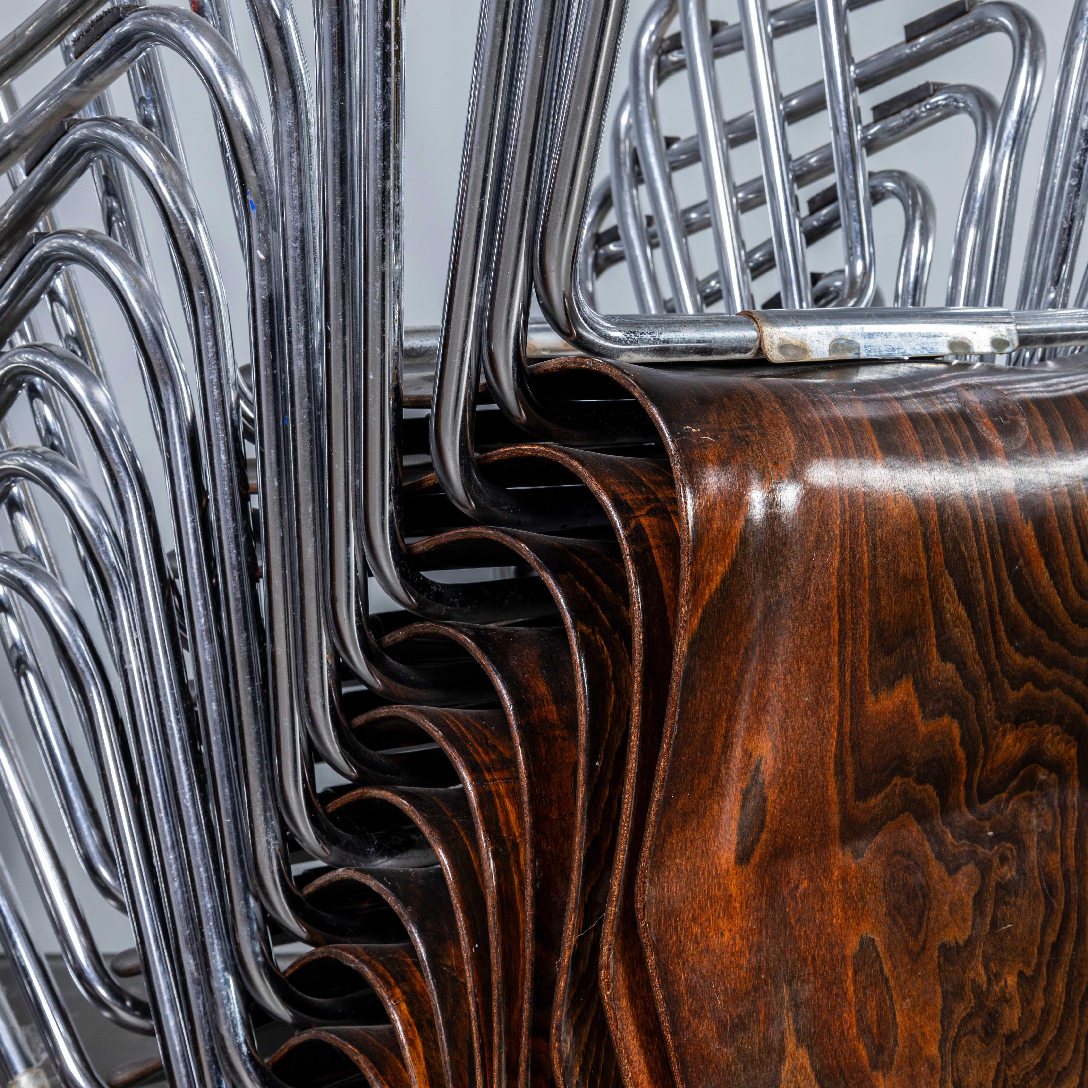 1960's Laminated Hardwood Chrome Dining Chairs - Large Quantity Available

1960's Laminated Hardwood Chrome Dining Chairs - Large Quantity Available. Pagholz is an interesting West German company that perfected the manufacturing technique to make