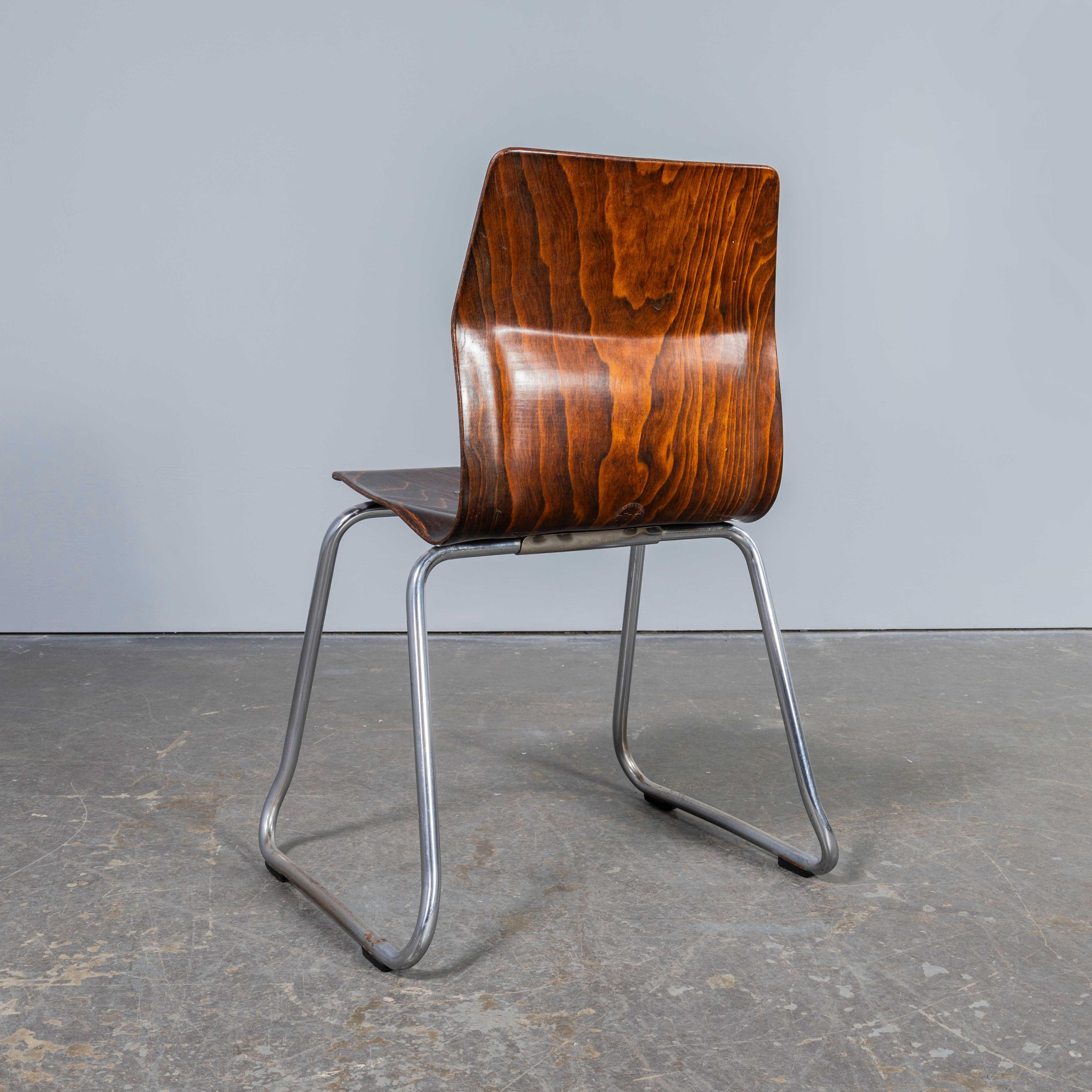 1960's Laminated Hardwood Chrome Dining Chairs - Large Quantity Available 3