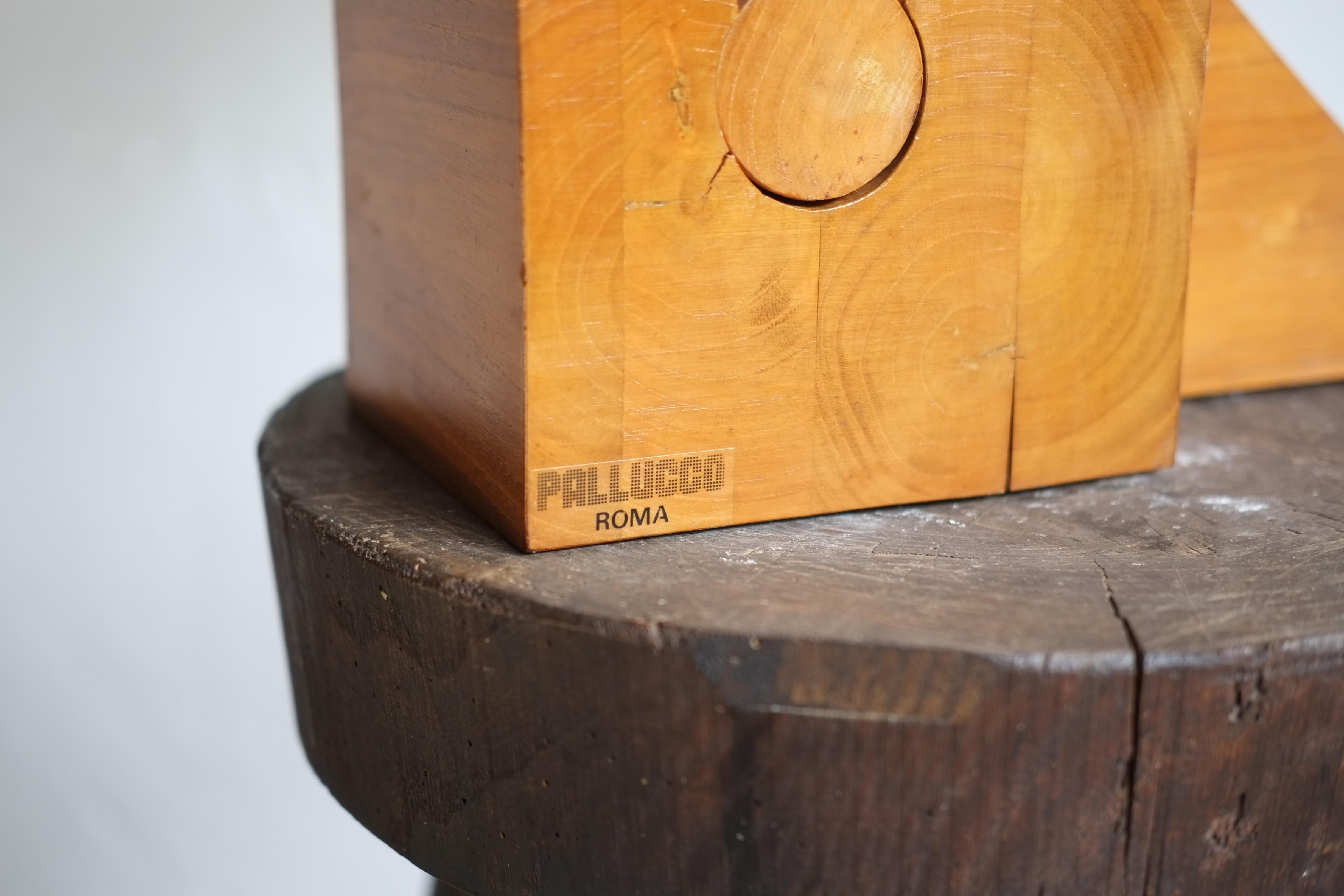 Wood 1960s Lamp By Paolo Pallucco For Pallucco Roma