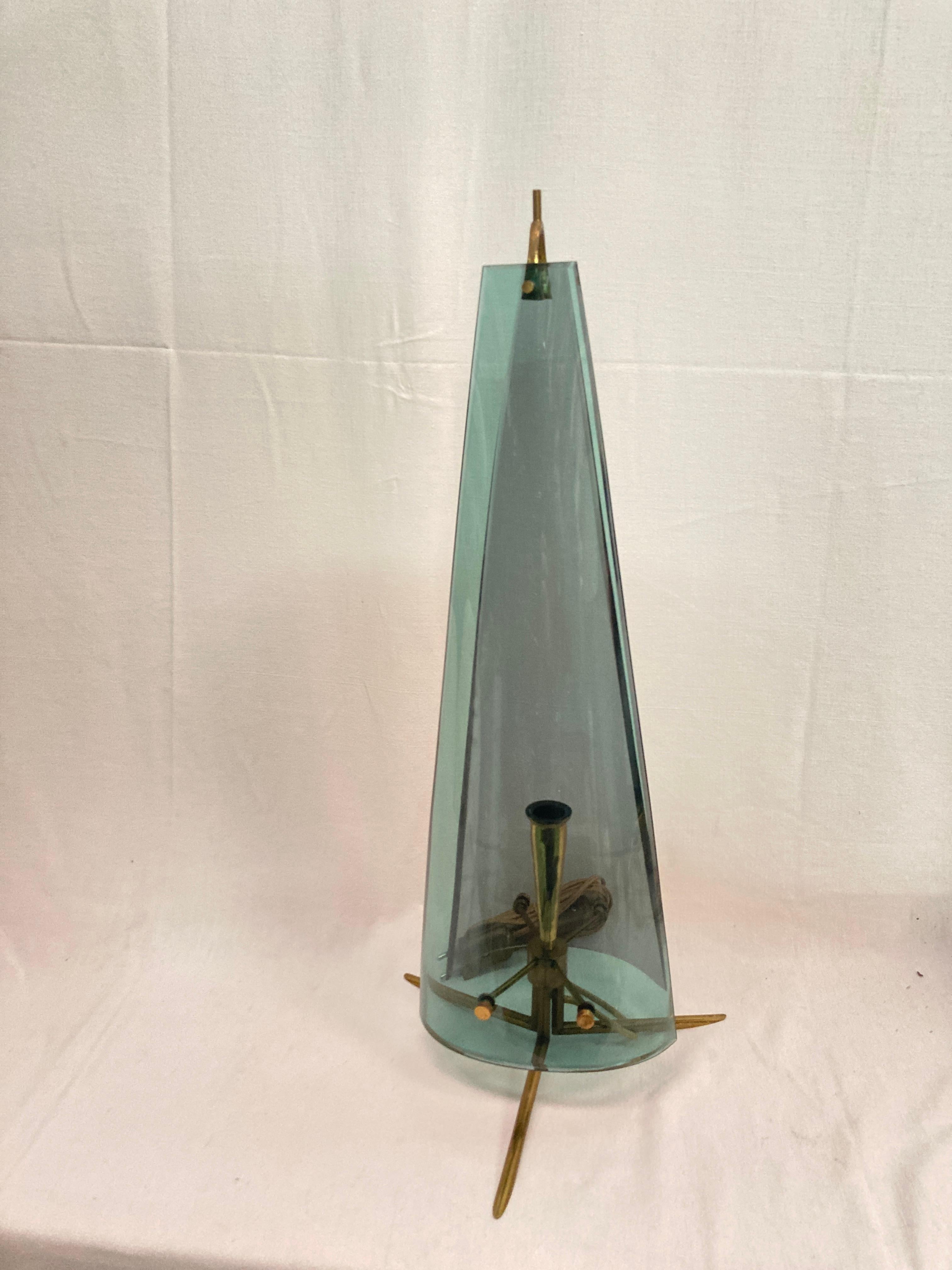 Mid-20th Century 1960's lamp in the style of Fontana Arté For Sale