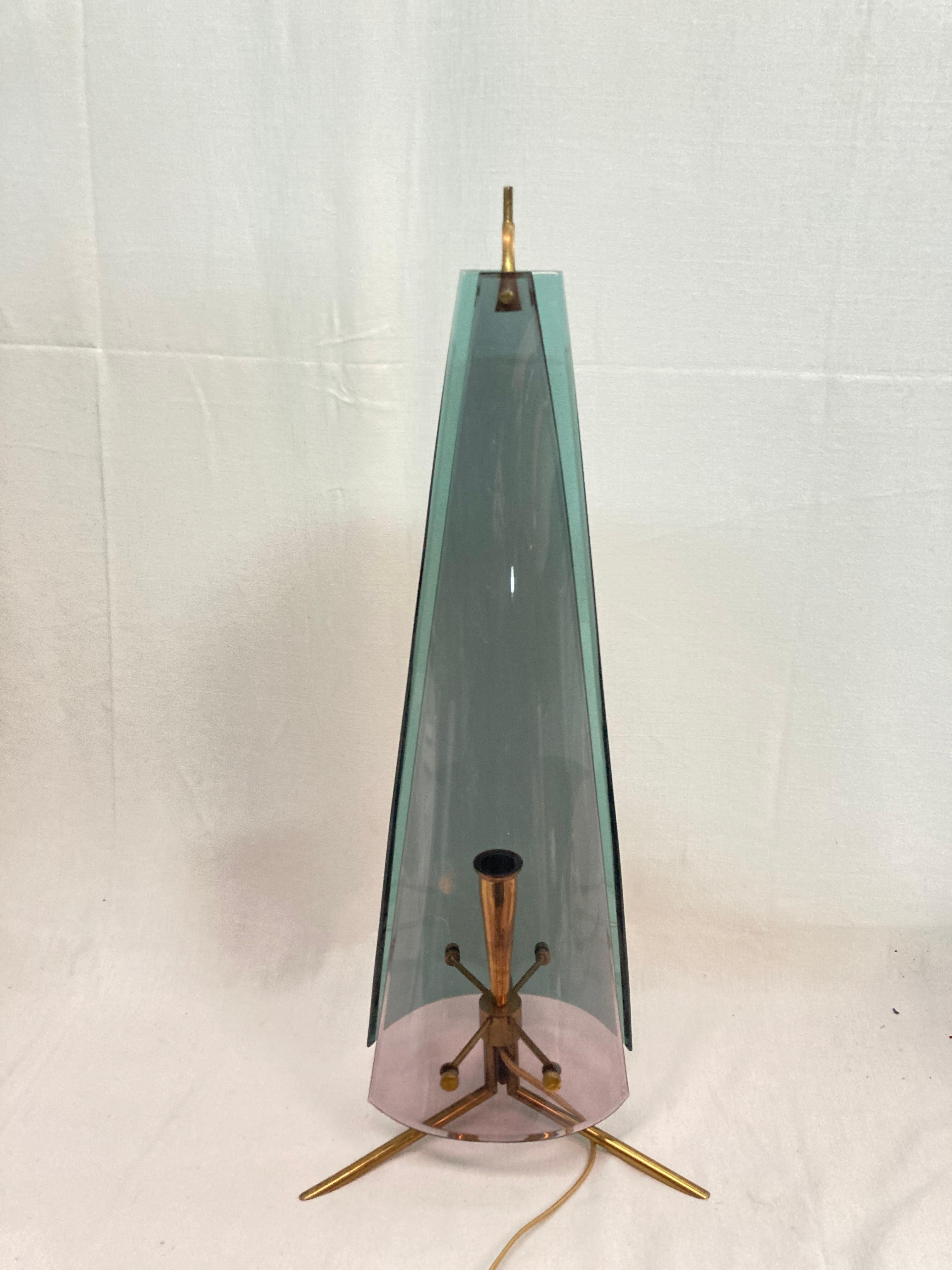 Lampe aus den 1960er Jahren im Stil von Fontana Arté im Angebot 2