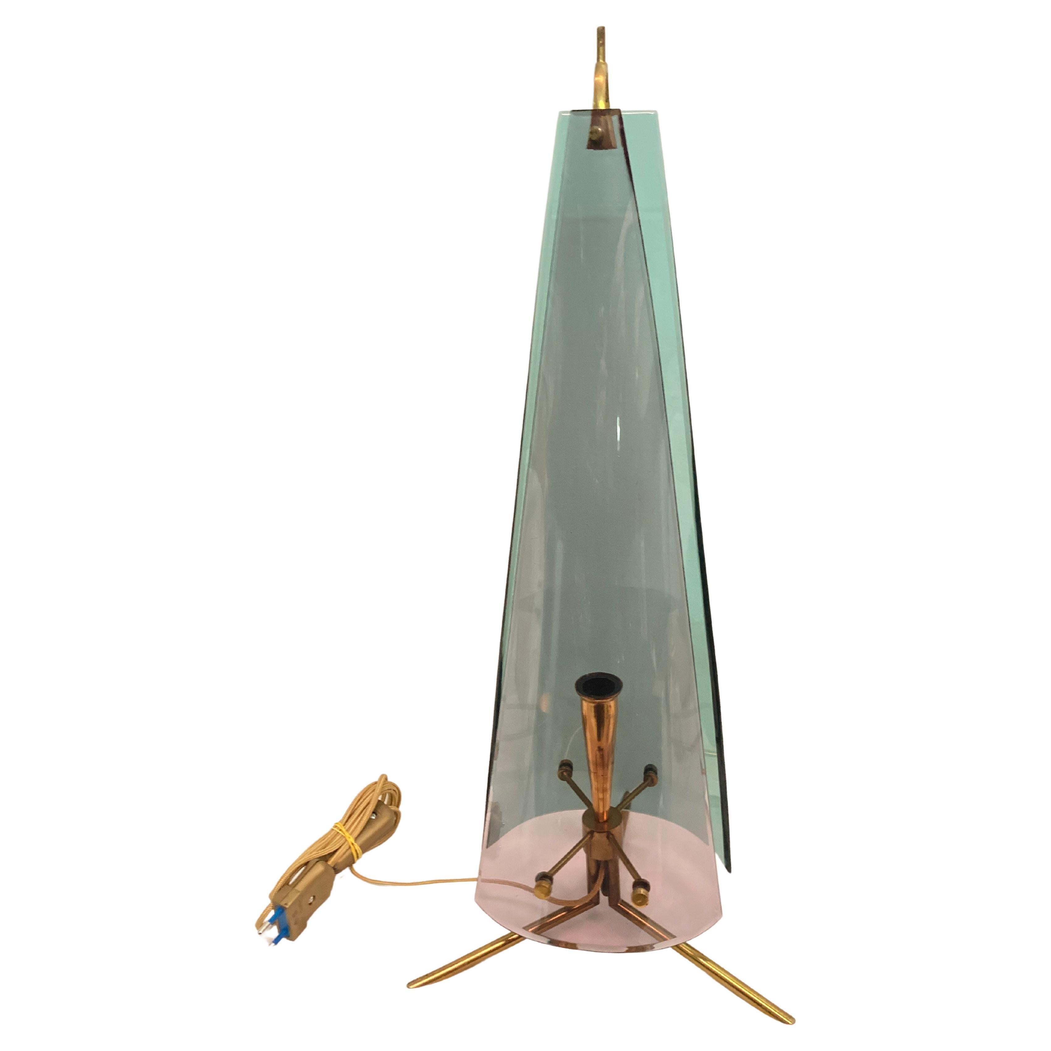 Lampe aus den 1960er Jahren im Stil von Fontana Arté im Angebot