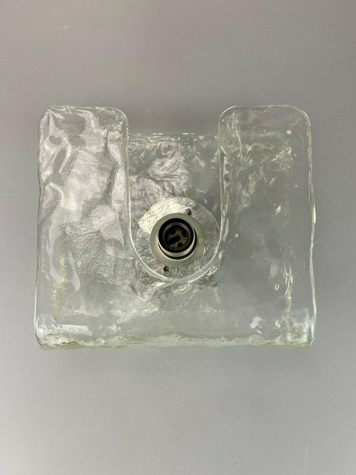 1960s Lamp Light Wall Lamp Kalmar Franken Carlo Nason Ice Glas Design In Good Condition In Neuenkirchen, NI