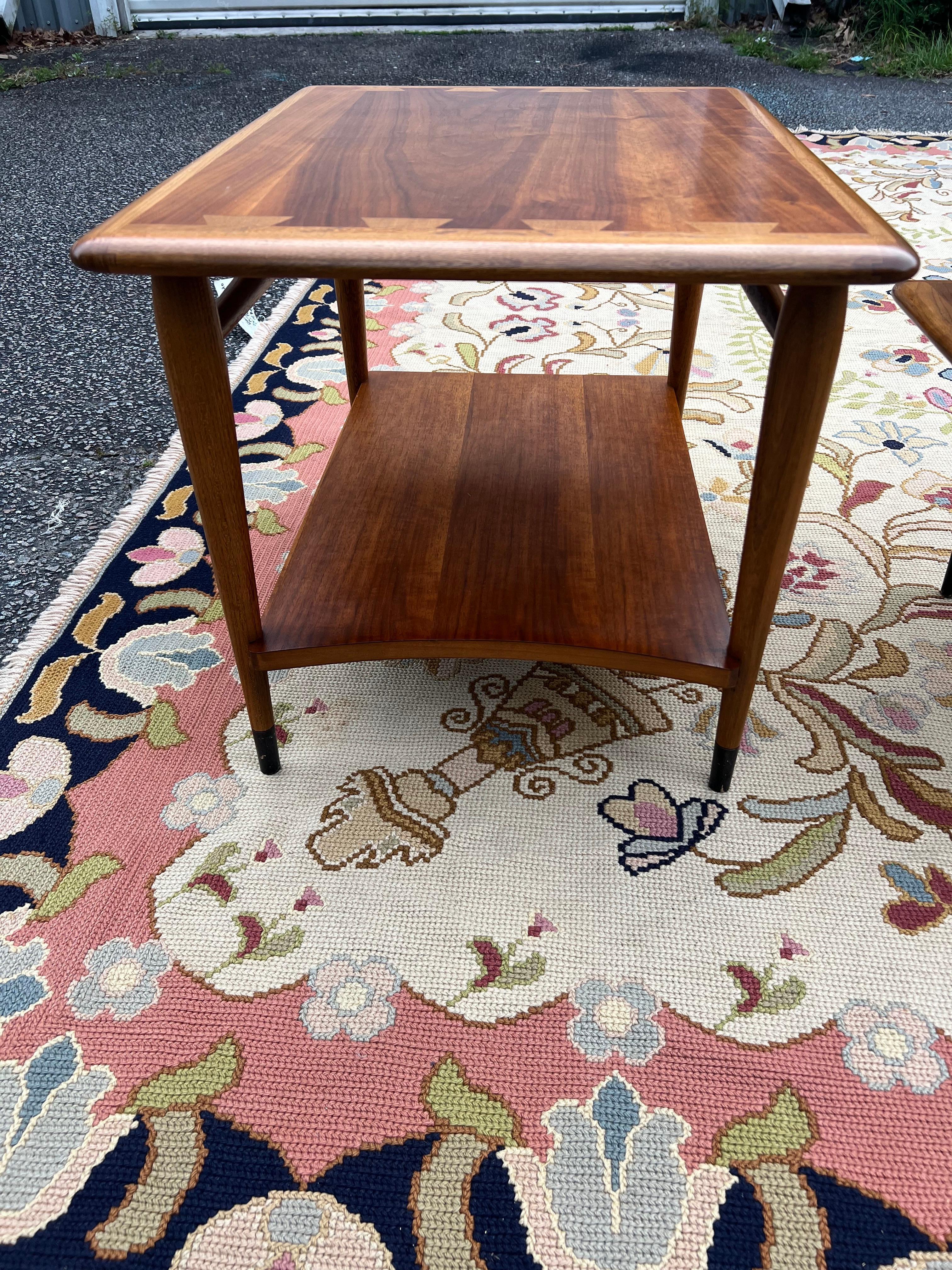 Walnut 1960’s Lane Acclaim End Tables - a Set of 2
