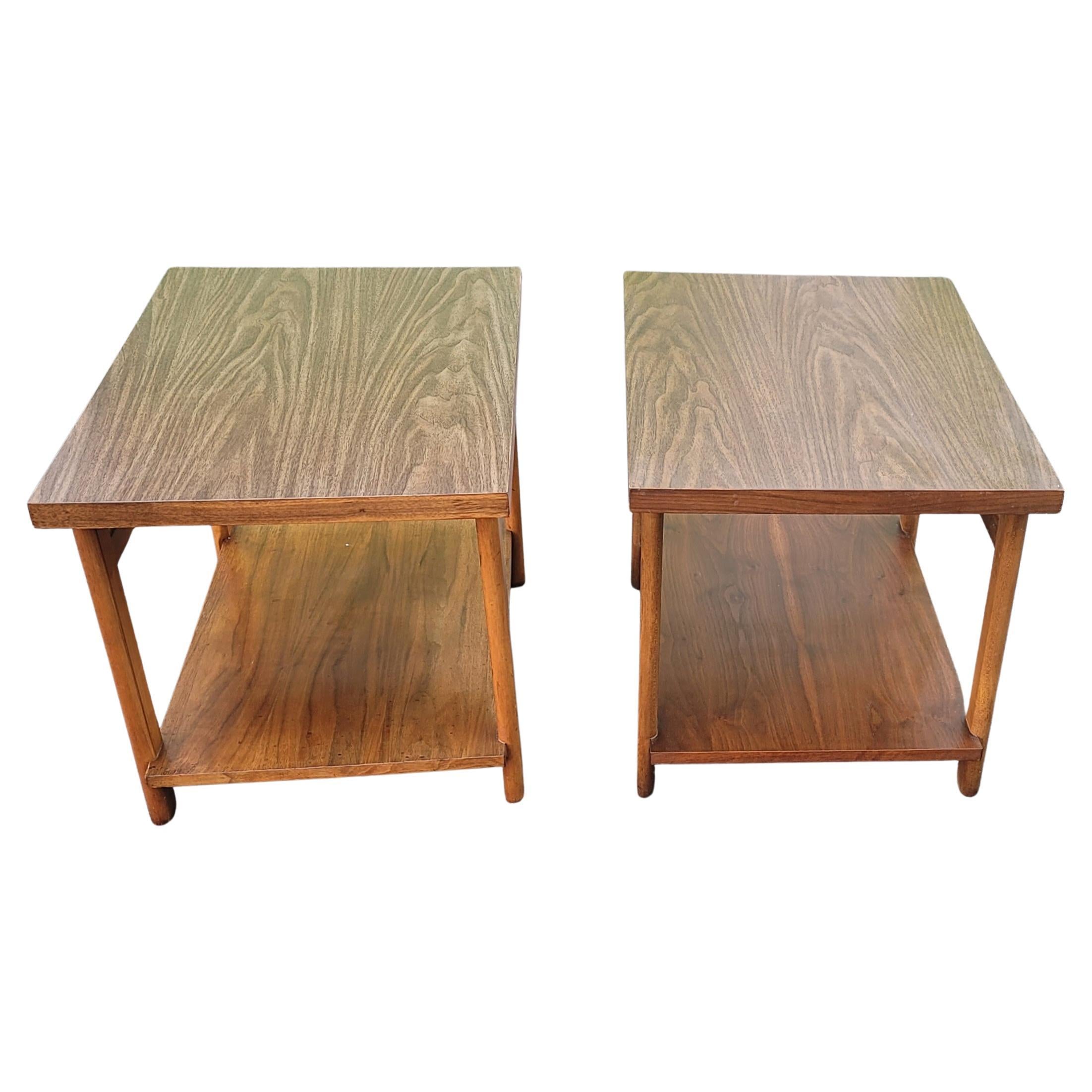 American 1960s Lane Altavista Two Tier Side Tables with Formica Top For Sale