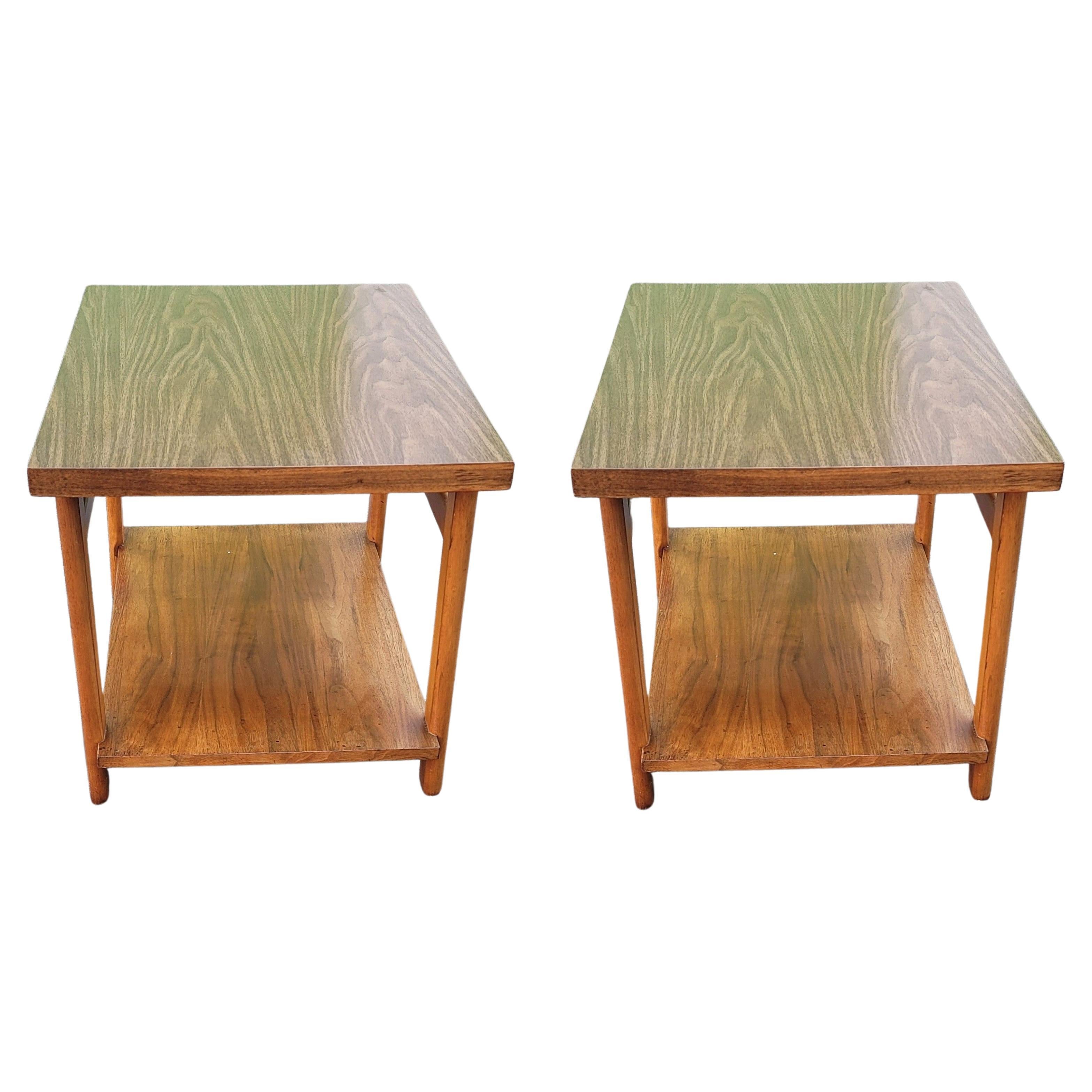 1960s Lane Altavista Two Tier Side Tables with Formica Top