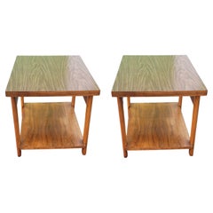 Antique 1960s Lane Altavista Two Tier Side Tables with Formica Top