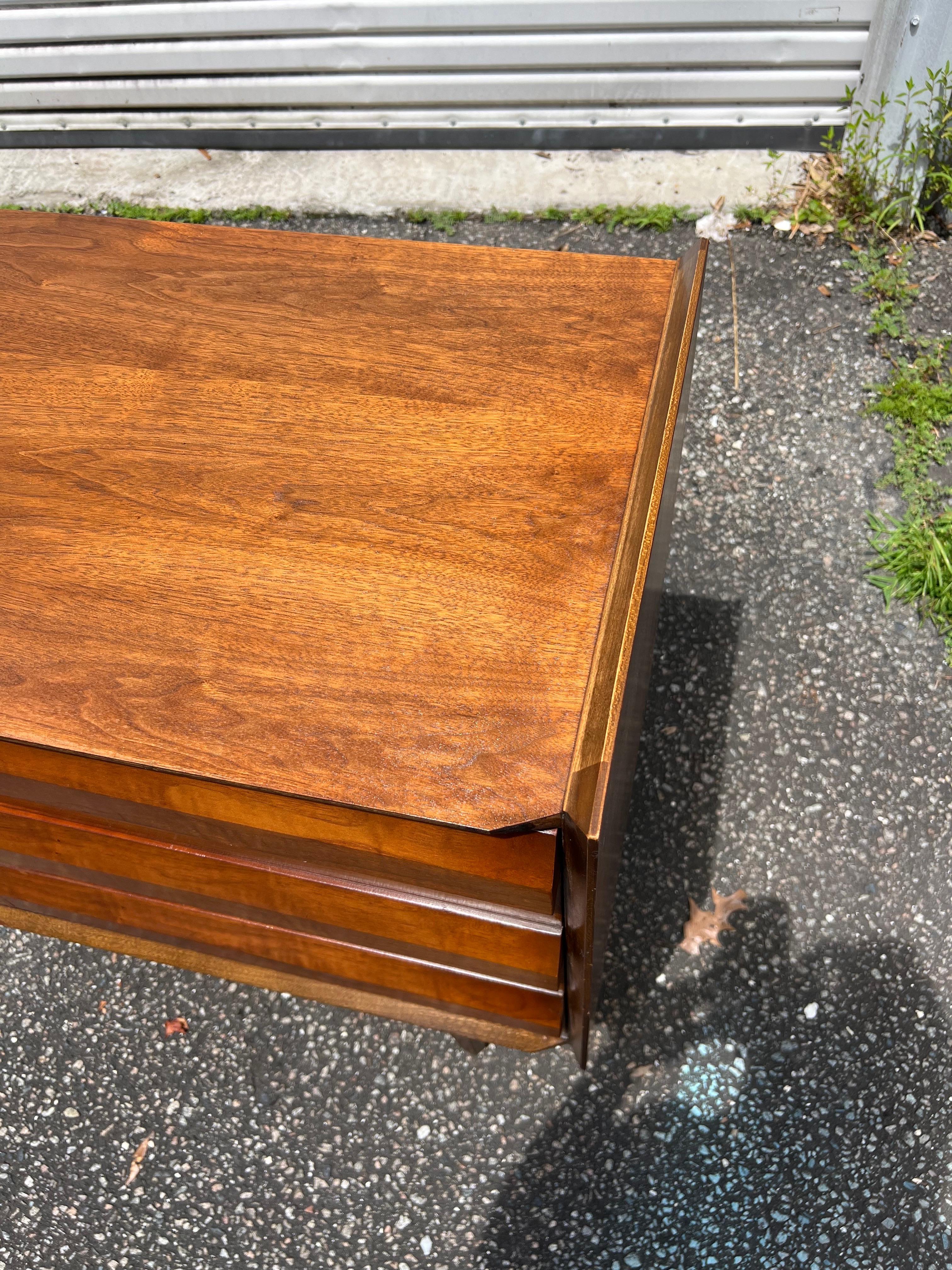 1960s Lane “First Edition” 9 Drawer Walnut Dresser 6