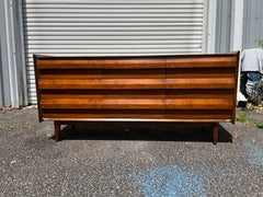 1960s Lane “First Edition” 9 Drawer Walnut Dresser