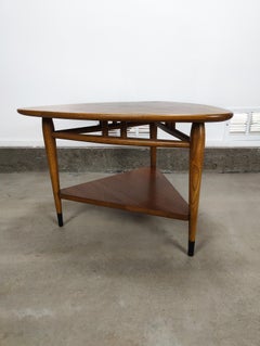 1960s Lane Furniture Walnut "Guitar Pick" Side Table