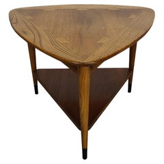 1960s Lane Furniture Walnut "Guitar Pick" Side Table