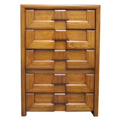 1960s Lane Oak Tallboy Chest of Drawers – Mid-Century Modern, American