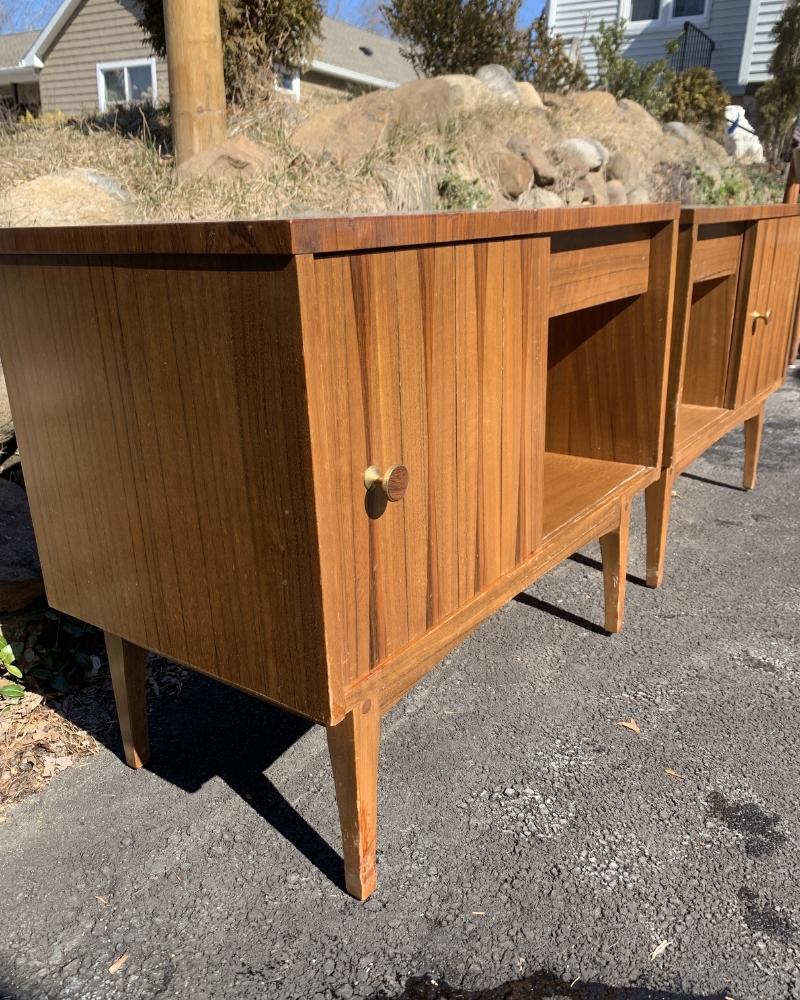 1960s Lane Rose and Satin Woods Nightstands or End Tables - a Pair For Sale 1