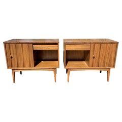 1960s Lane Rose and Satin Woods Nightstands or End Tables - a Pair