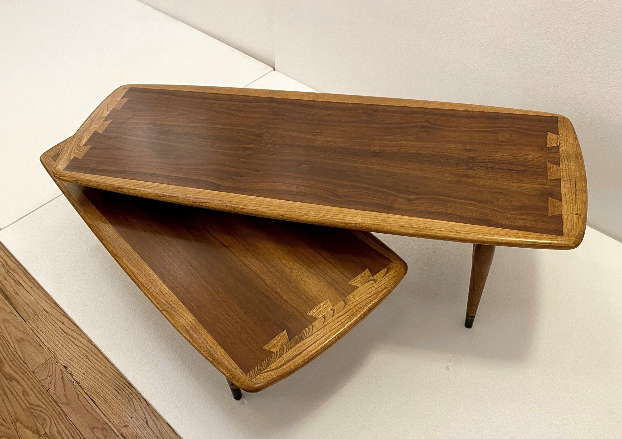 1960s Lane Switchblade Coffee Table Acclaim Two-Piece Adjustable by Andre Bus 5