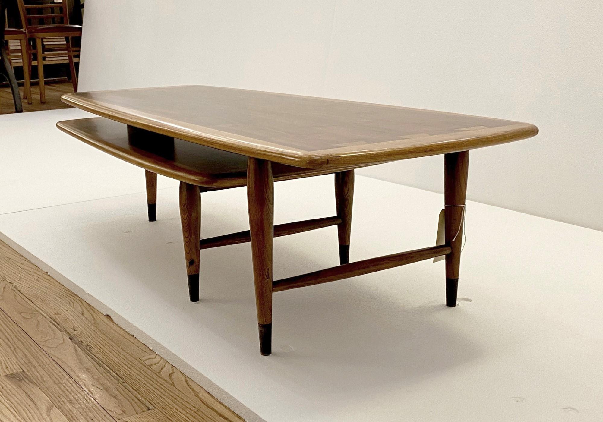 Mid-Century Modern 1960s Lane Switchblade Coffee Table Acclaim Two-Piece Adjustable by Andre Bus
