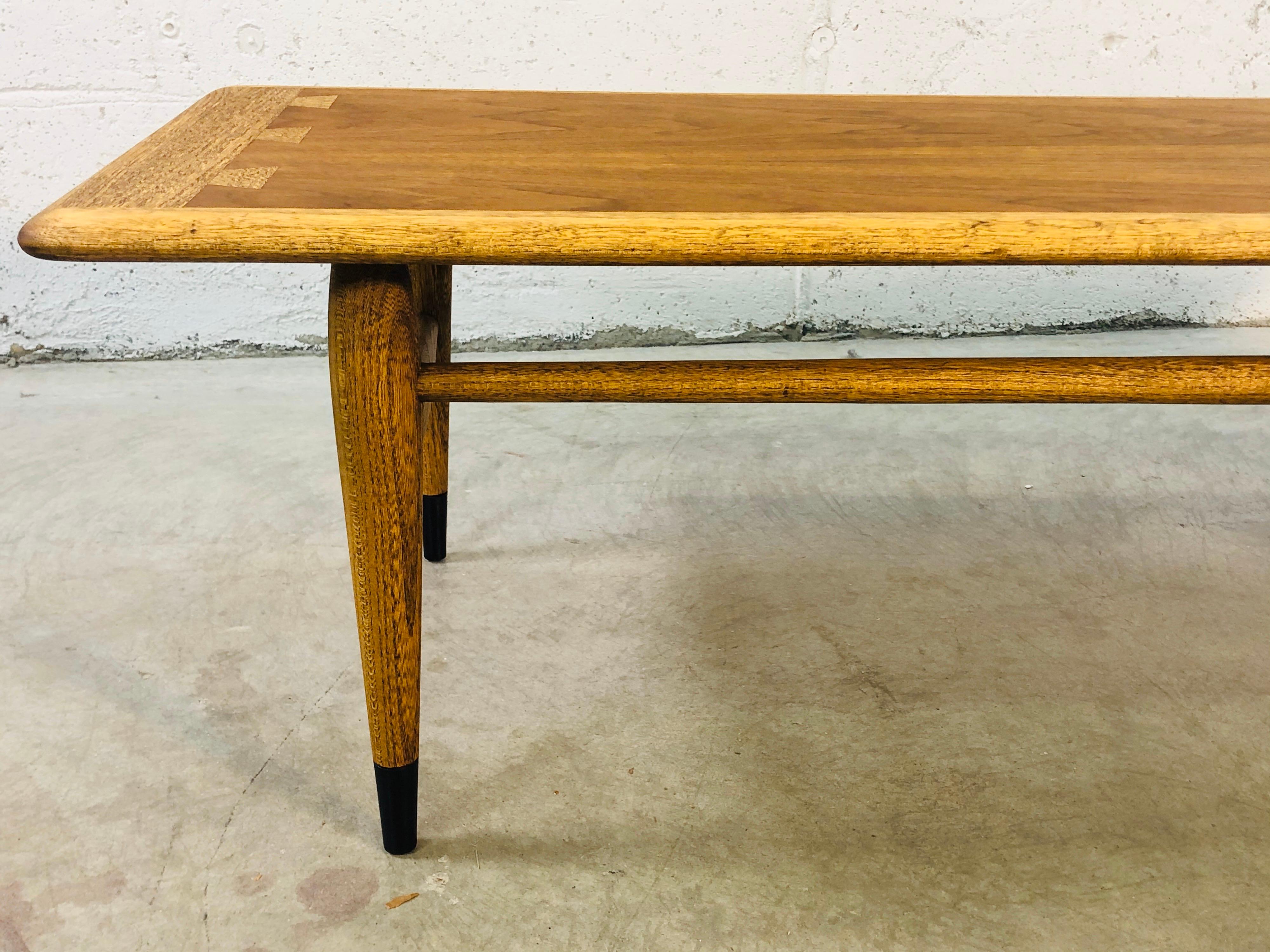 American 1960s Lane Walnut Dovetailed Coffee Table