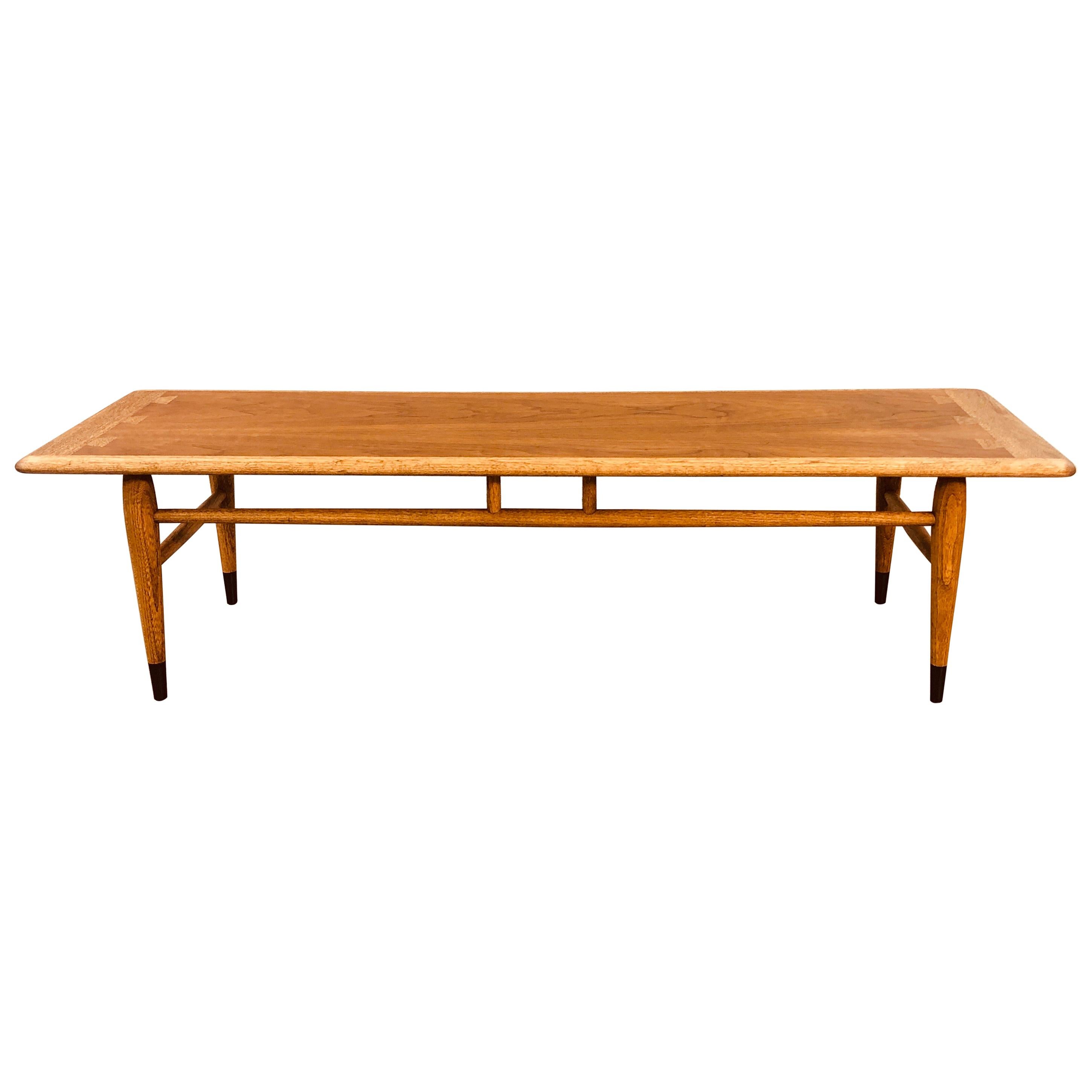 1960s Lane Walnut Dovetailed Coffee Table