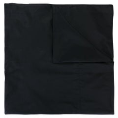 1960s Lanvin black satin big stole