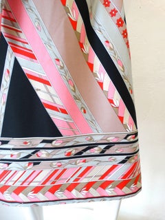 1960s Lanvin Kerchief Striped Shift Dress