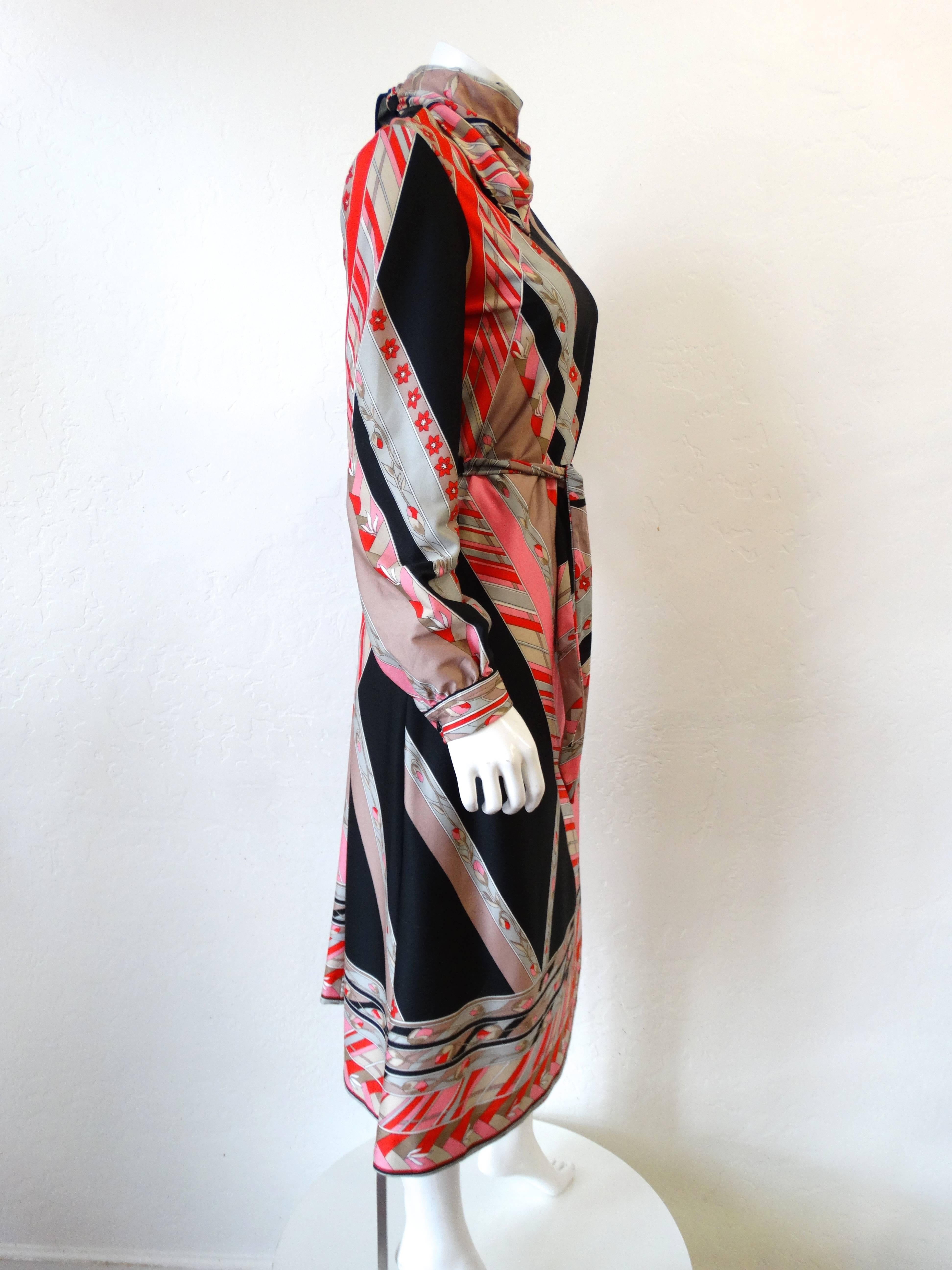 Women's 1960s Lanvin Kerchief Striped Shift Dress