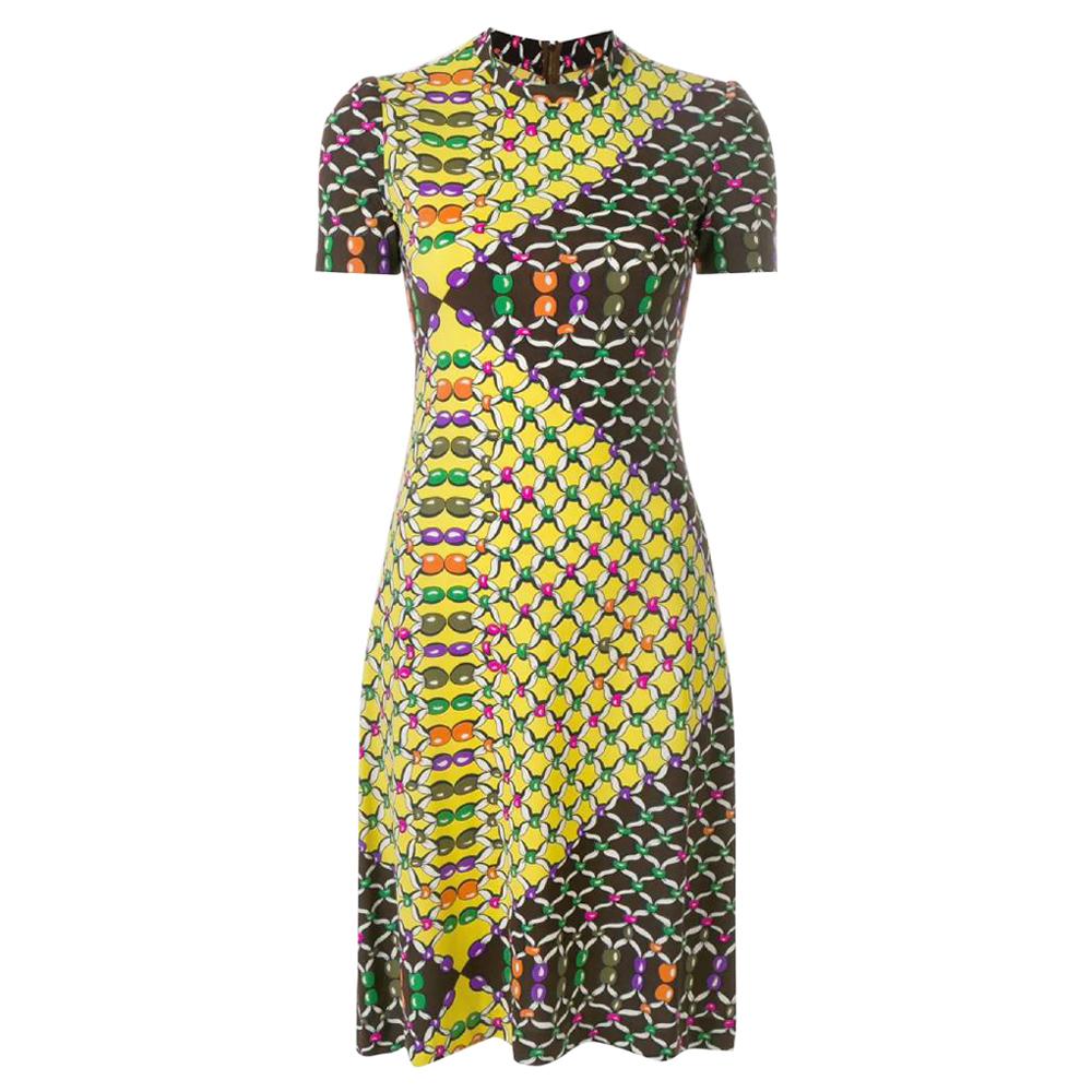 1960s Lanvin Multicolor Midi Dress