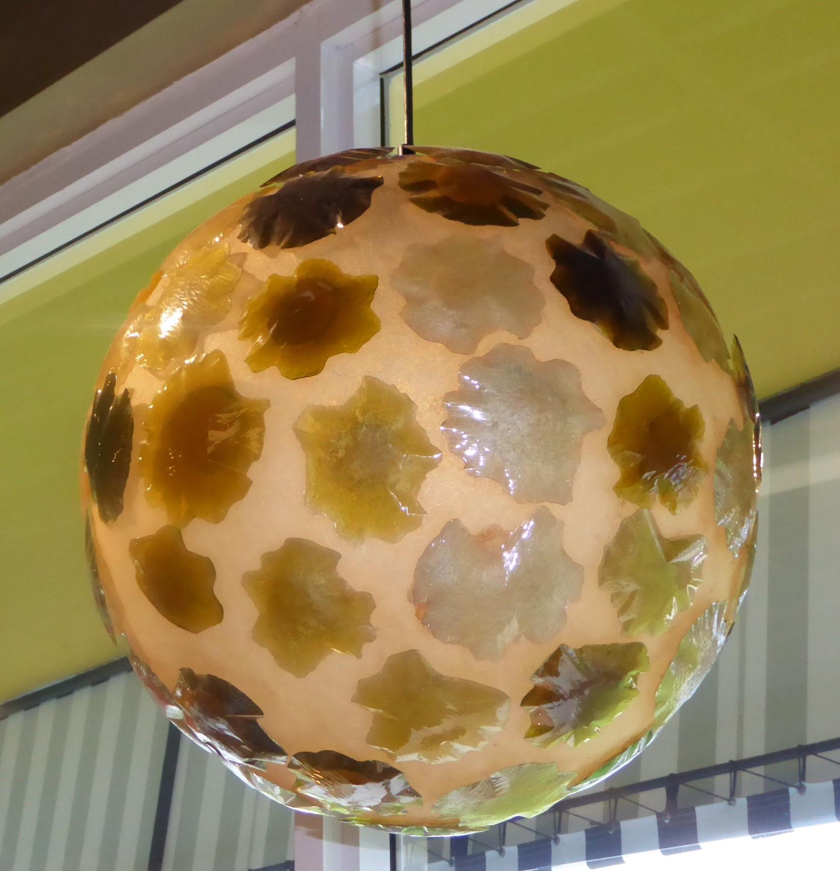 acrylic globe pendant light