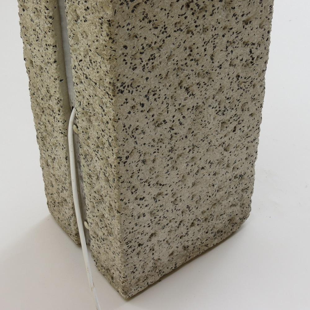 1960s Large Brutalist Italian Concrete Base Arc Floor Lamp 2