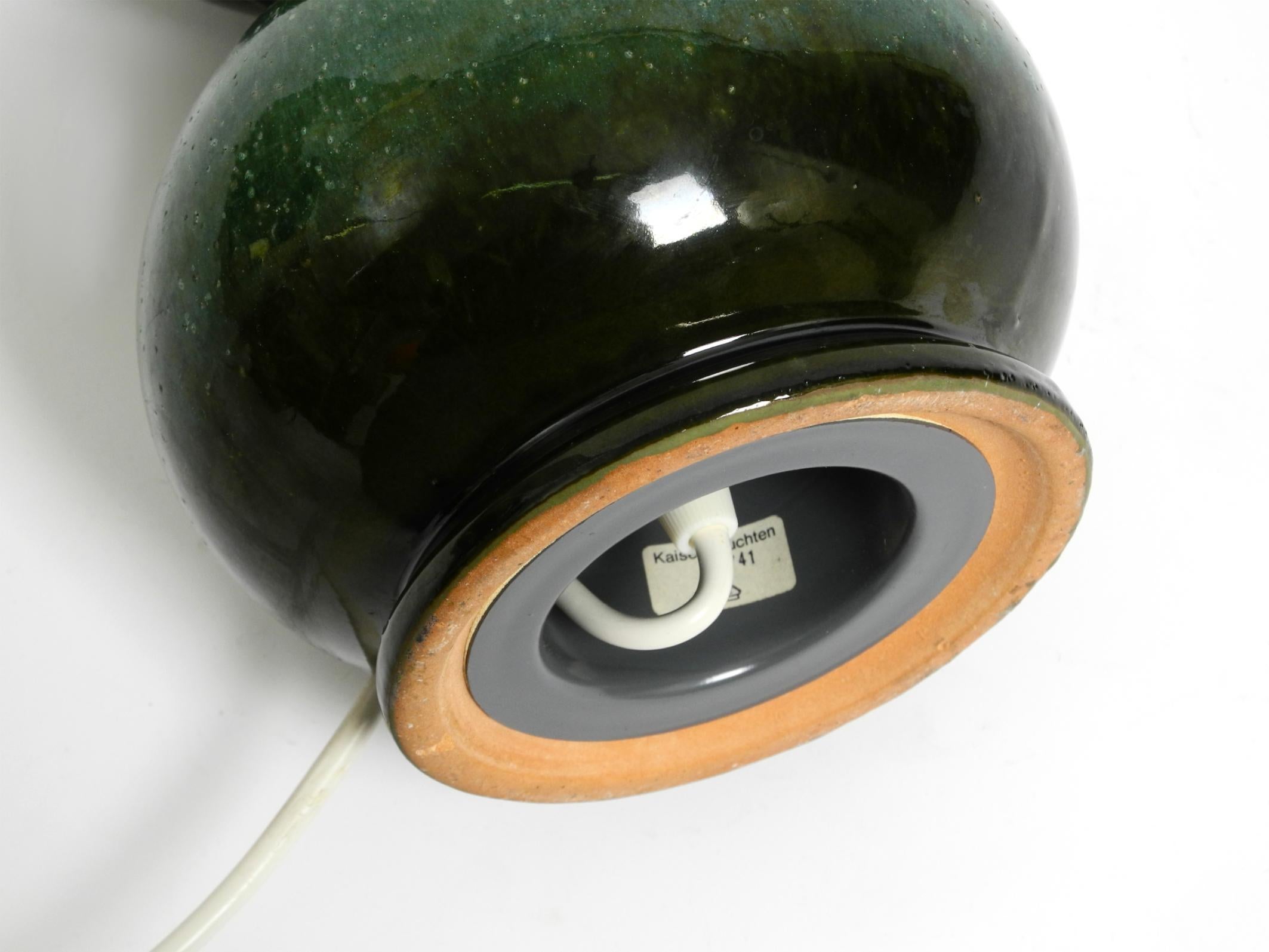 Grand lampadaire ou table en céramique des années 1960, vert et noir, par Kaiser Leuchten en vente 5