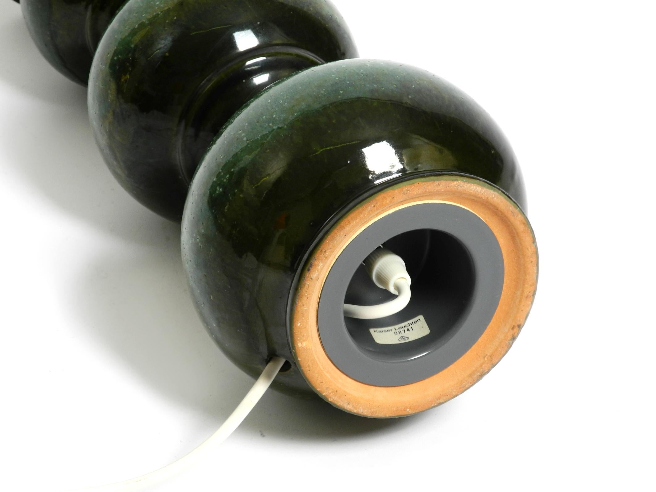 Grand lampadaire ou table en céramique des années 1960, vert et noir, par Kaiser Leuchten en vente 9