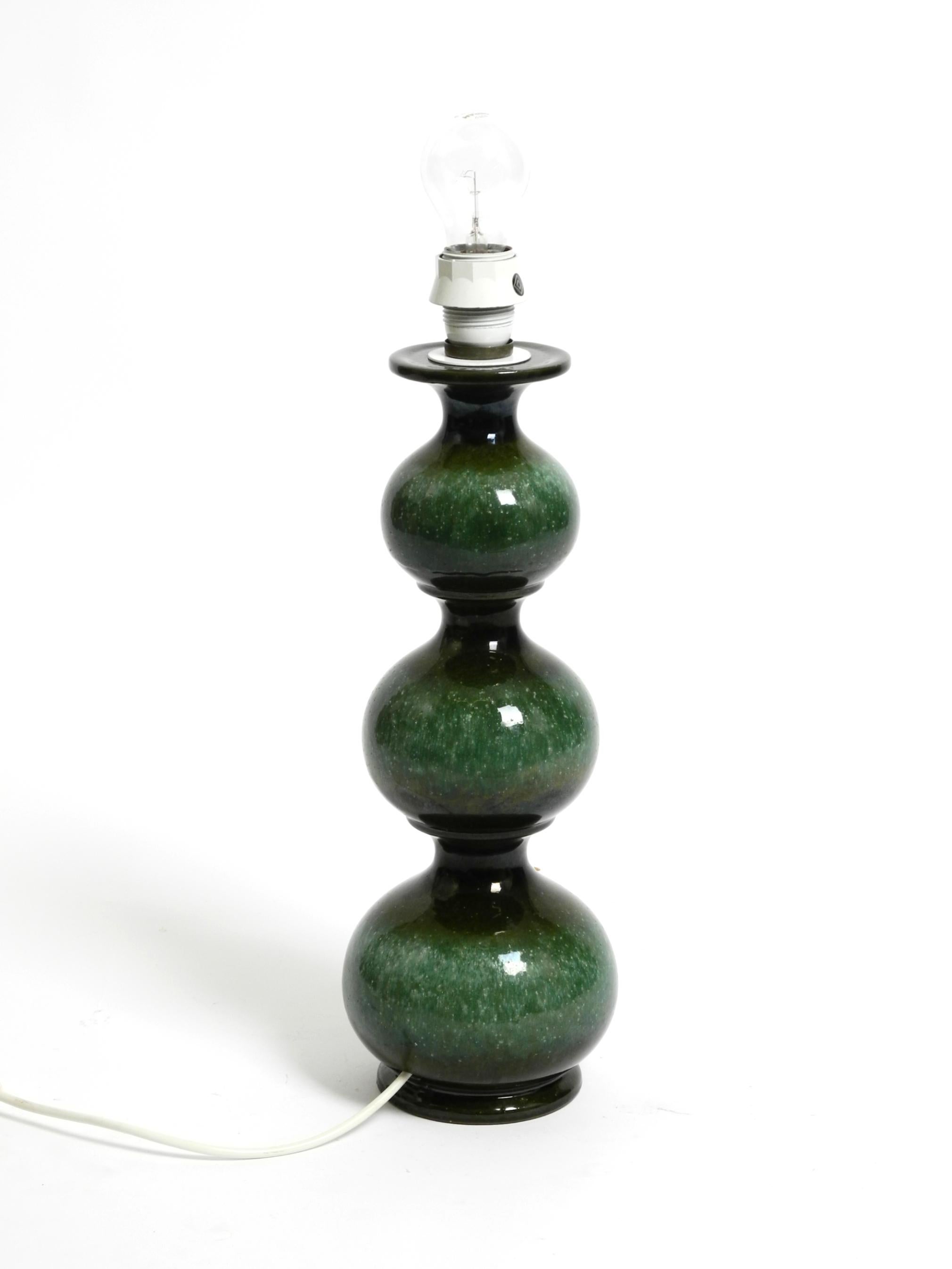 Grand lampadaire ou table en céramique des années 1960, vert et noir, par Kaiser Leuchten en vente 10