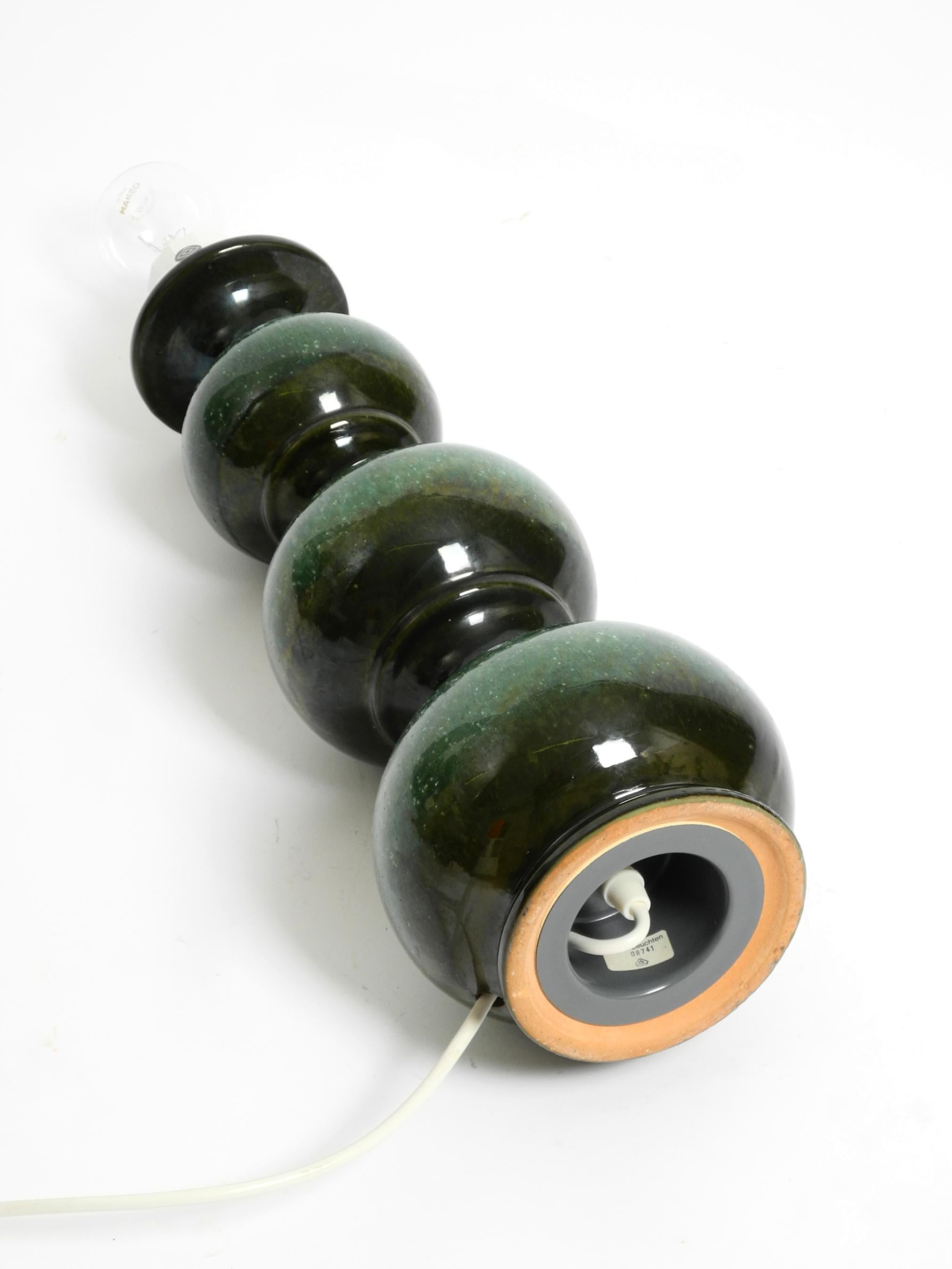 Grand lampadaire ou table en céramique des années 1960, vert et noir, par Kaiser Leuchten en vente 1