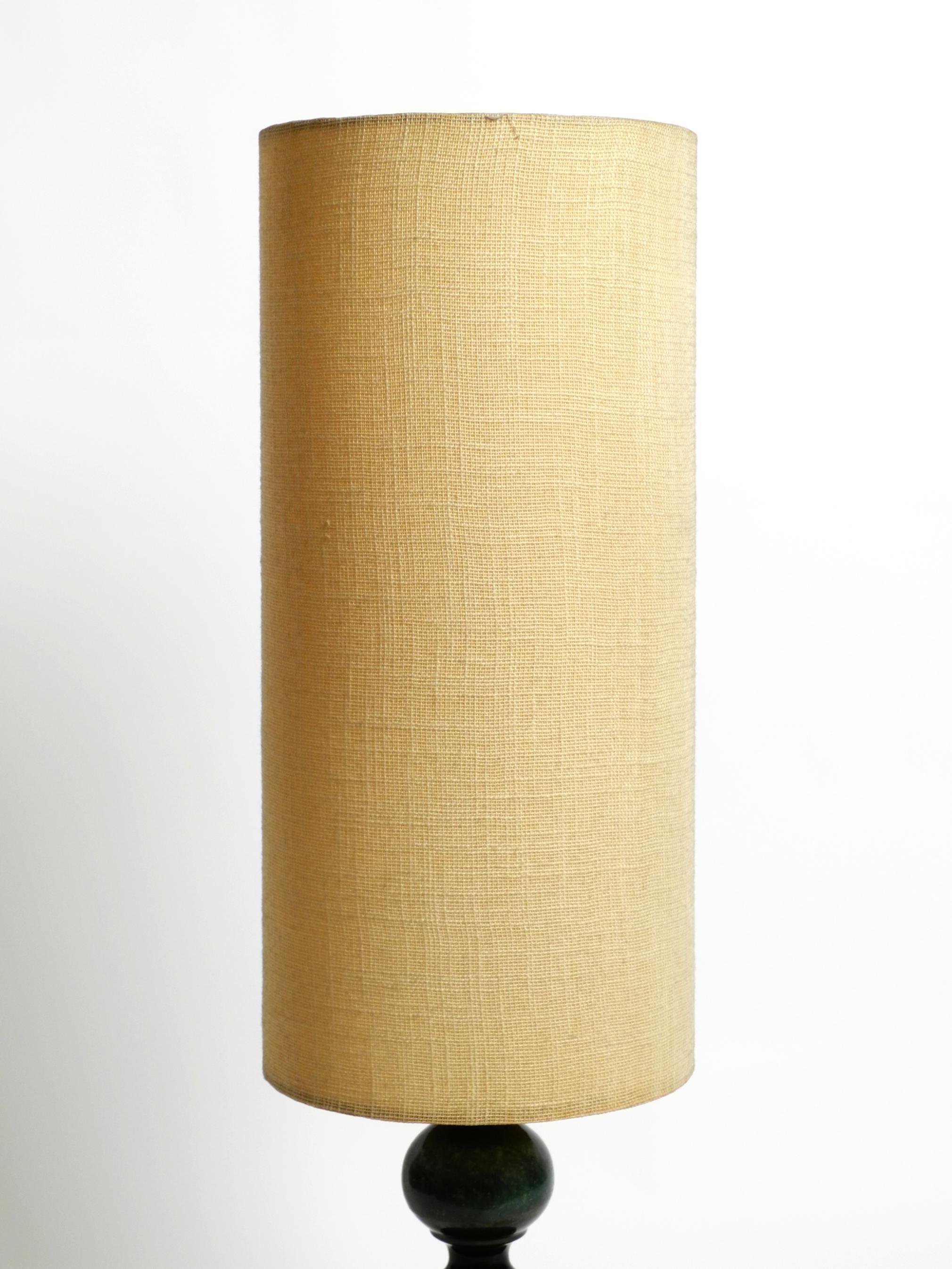 Grand lampadaire ou table en céramique des années 1960, vert et noir, par Kaiser Leuchten en vente 2