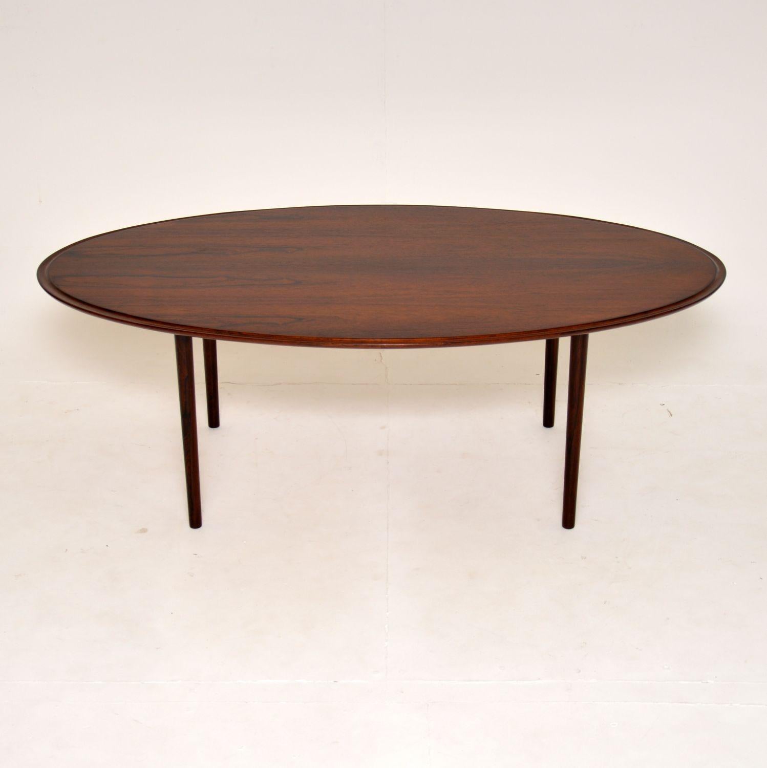 Mid-Century Modern 1960's Large Danish Coffee Table For Sale