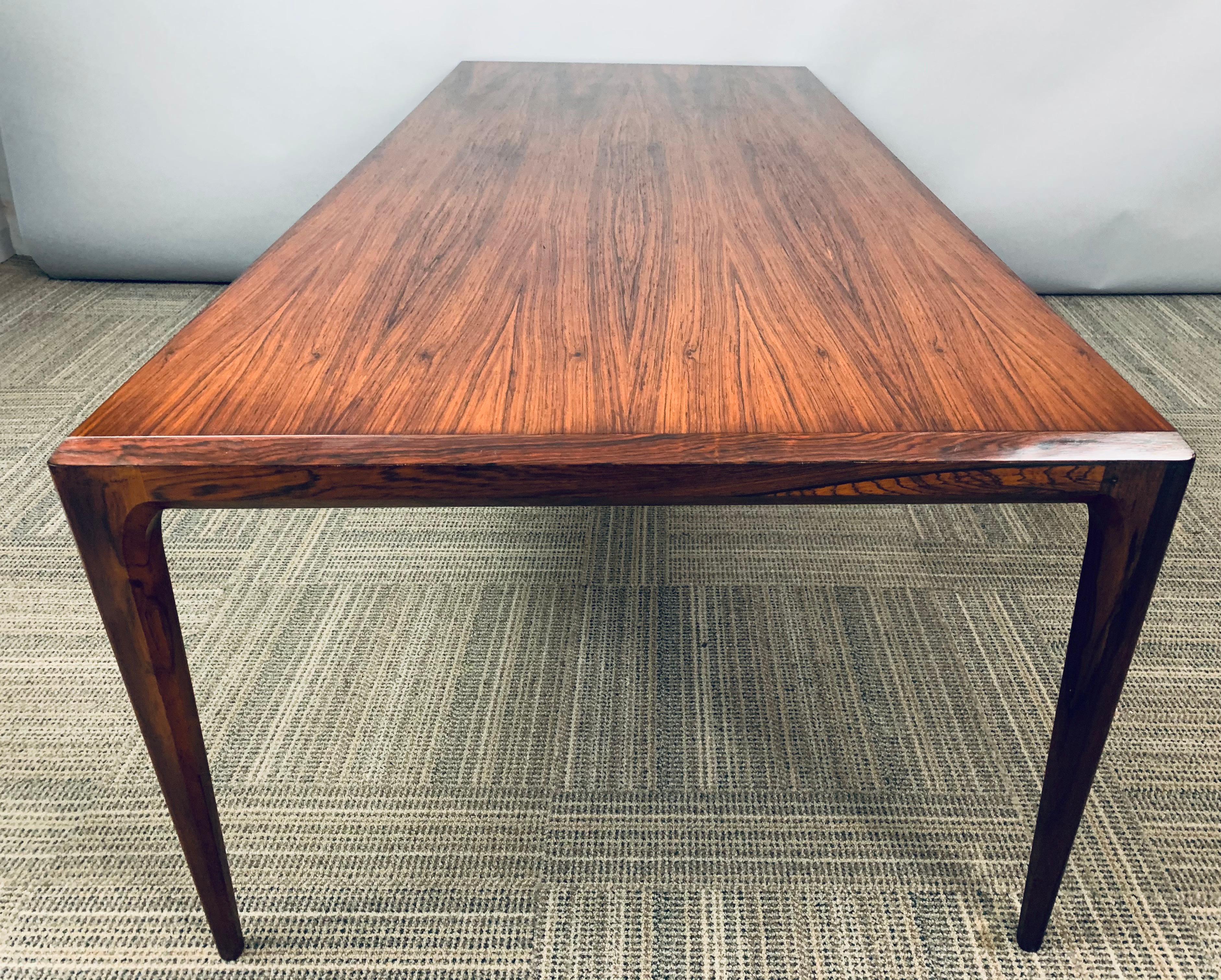 1960s Large Danish Rosewood Johannes Andersen for CFC Silkeborg Coffee Table 9