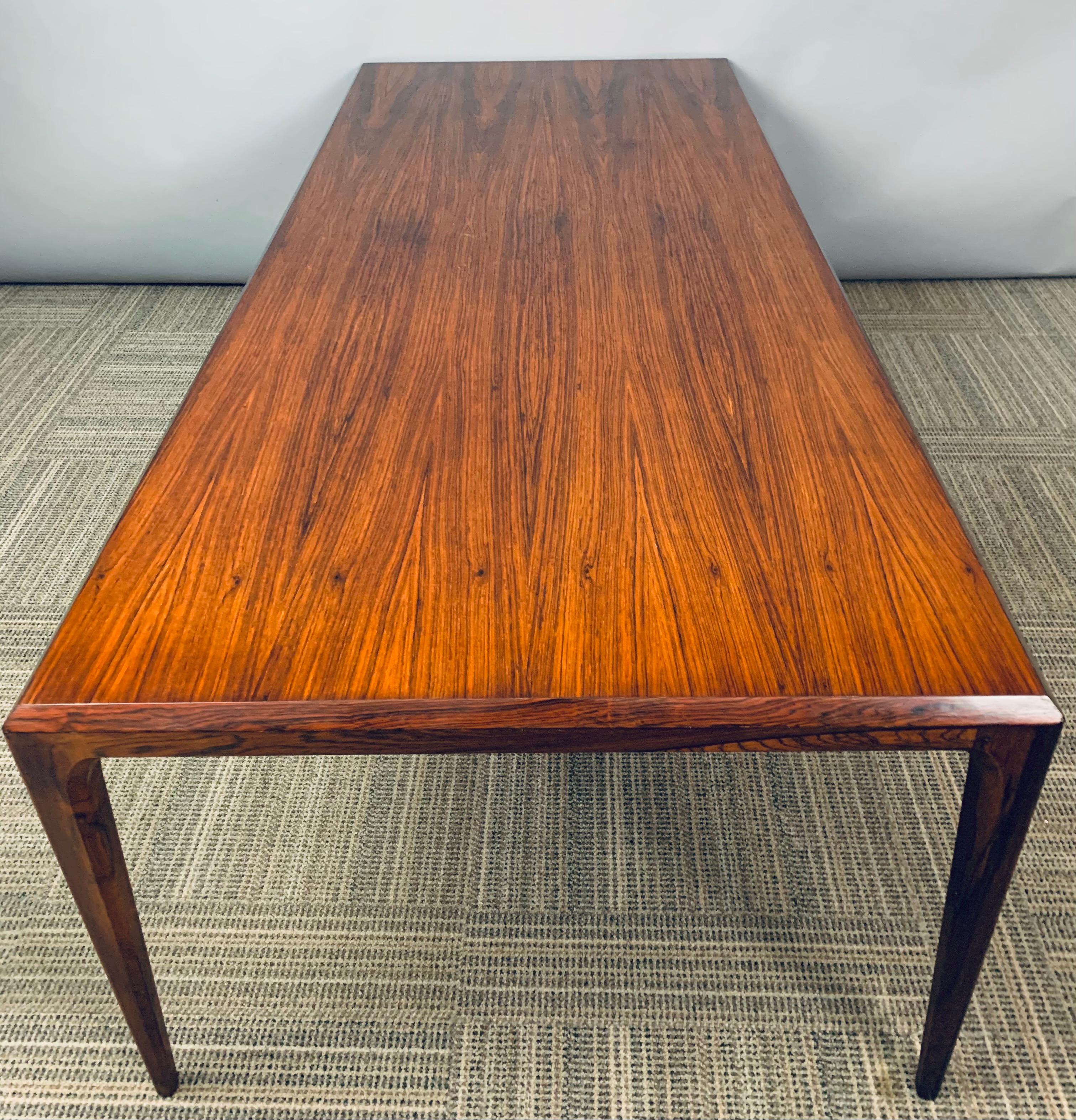 1960s Large Danish Rosewood Johannes Andersen for CFC Silkeborg Coffee Table 10