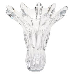 1960er Jahre große dekorative Kristallvase von France Crystal